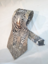 Vintage Endangered Species Zebra Stripes Forever Tie Made in USA 100% Silk - $15.16