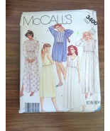 1987 McCalls 3400 Size Small Bust 32.5 Vintage Sewing Pattern Robe Night... - £12.70 GBP