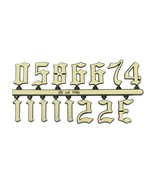 1&quot; Old English Gold Clock or Craft Numerals -Numbers 1-12 - NO112-01 - £1.76 GBP