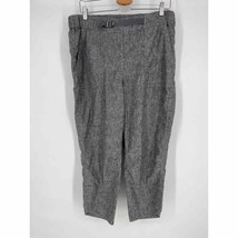 Royal Robbins Cropped Pants Sz 14 Gray Elastic Waist - £17.23 GBP