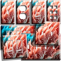 TROPICAL PINK CORALS REEFS LIGHT SWITCH OUTLET WALL PLATE OCEANIC ART RO... - $11.03+