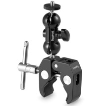 SMALLRIG Super Camera Clamp Mount, Double Ball Head Adapter, Fence Desk ... - £19.69 GBP