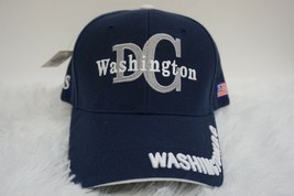 N&amp;T Washington DC Cap Hat Embroidered Hook Latch Adjustable Navy Gray White - $9.11