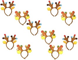 Kids Funny Reindeer Antler Headbands Ugly Xmas Sweater Party-WHOLESALE 10-pc Lot - £12.19 GBP