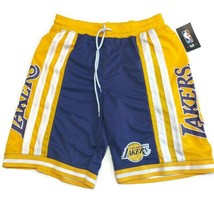 NBA Los Angeles Lakers UNK Athletic Basketball Shorts Yellow Purple Mens M - $20.28