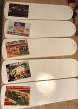 CUSTOM ~ CEILING FAN BLADES WITH VINTAGE LIONEL TRAINS CATALOG COVERS DE... - $1,835.91 MXN