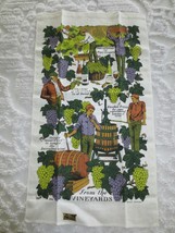 NOS KayDee Hand Prints FROM THE VINEYARDS 100% Pure Linen KITCHEN TOWEL - £9.43 GBP