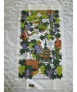 NOS KayDee Hand Prints FROM THE VINEYARDS 100% Pure Linen KITCHEN TOWEL - £9.40 GBP