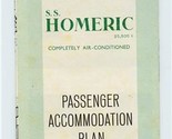 Home Lines SS Homeric Passenger Accommodation Deck Plan 1960  - £20.52 GBP