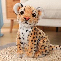 Leopard Plush Dolls Stuffed Soft Animal Toys Simulation Snow Leopard Children Ki - £16.42 GBP