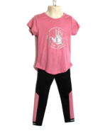 BODY GLOVE CHILDREN&#39;S  SHIRT &amp; LEGGINGS SIZE 4  BLACK &amp; PINK  BODY GLITT... - $13.96