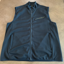 Nautica Competition Lightweight Vest Men&#39;s Size XL Black Full Zip Y2K US... - $22.45