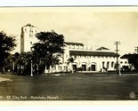 City Hall Honolulu Hawaii Real Photo Postcard 1950&#39;s - $17.87