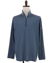 Dunning Golf 1/4 Zip Performance Pullover Mens Large Blue Bear Dance GC - $36.18