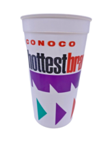 Vintage Conoco Cup Tall 32 Oz Refillable Gas Station Advertising 80s 90s - £16.15 GBP