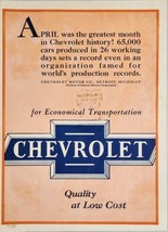 1926 Print Ad Chevrolet Motor Co. 65,000 Cars Produced in 26 Days Detroi... - $15.28