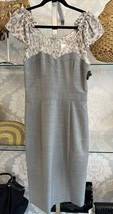 Rebecca Taylor Gray Bustier Combo Dress Style# 311600D362 Sz 10 $350 Nwt - £124.12 GBP