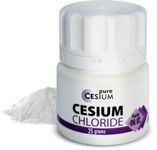 Pure Cesium Chloride CsCl 25g Powder, Purity >99.9% CoA Incl, CL Tested, 0.88oz - $44.99
