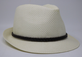Fedora Trilby Gangster Fedora Bucket Hat Men Women Paper Straw Hat Cap Nwt - £14.14 GBP