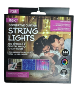 itek Decorative Curtain String Lights Total 144 Led Lights w/ Remote Con... - $14.84
