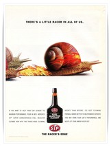 STP Fuel Injector Cleaner Racing Snail Vintage 1999 Print Petroliana Mag... - $9.70