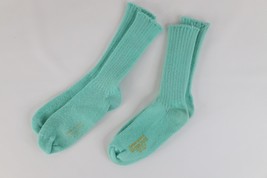 Vtg 70s Streetwear Lot of 2 Turbo Hi Bulk Knit Crew Socks Teal USA Mens ... - $24.70