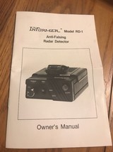 The Informer Model RD-1 Instruction Manual Ships N 24h - $7.90