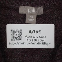 J Jill Sweater Womens XS Purple Fig Button Wool Alpaca Blend Mock Neck Vest - £23.34 GBP
