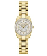 Bulova Womens Watch Gold Tone White Stainless Steel Crystal Quartz Analo... - $463.63 CAD