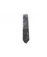 Deadstock Vintage 90s Hand Made Paisley Print Neck Tie Suit Tie Black Po... - $14.80