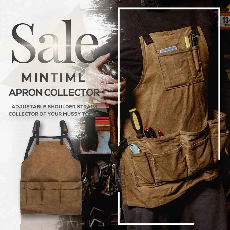 Mintiml Apron Unisex Canvas Work Apron with Tool Pockets Collector Durab... - $1,218.07 MXN
