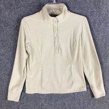 REI Fleece Jacket Women&#39;s Small 100% Polyester Adults Beige Snap S - $365.38 MXN