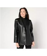 Dennis by Dennis Basso Size Large (L) Regular Women&#39;s Faux Leather Jacke... - $69.23 CAD
