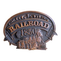 Railroad 1850 Trains Foam Wall Plaque Man Cave Train Room Display - $20.69