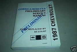 1987 GM Chevrolet Chevy Corsica Beretta Servizio Riparazione Negozio Preliminare - £7.15 GBP