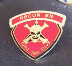 Usmc 3rd Marine Division Recon Marines Mini Lapel Pin Badge 1.258 Inches - £4.49 GBP