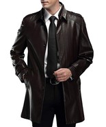 Leather Jacket Blazer Long Coat Men S Fit Brown Slim Winter Mens Lapel T... - $3,348.18 MXN+