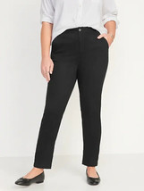 Old Navy Skinny Stretch Pants Womens 16 Petite Black Twill Chino Cotton NEW - £19.39 GBP