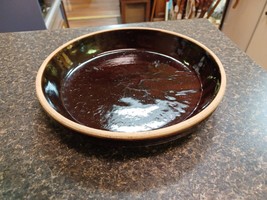 Vintage Cookin Ware Health Cook Rite Economy Brown Pie Plate 10&quot; - £15.45 GBP