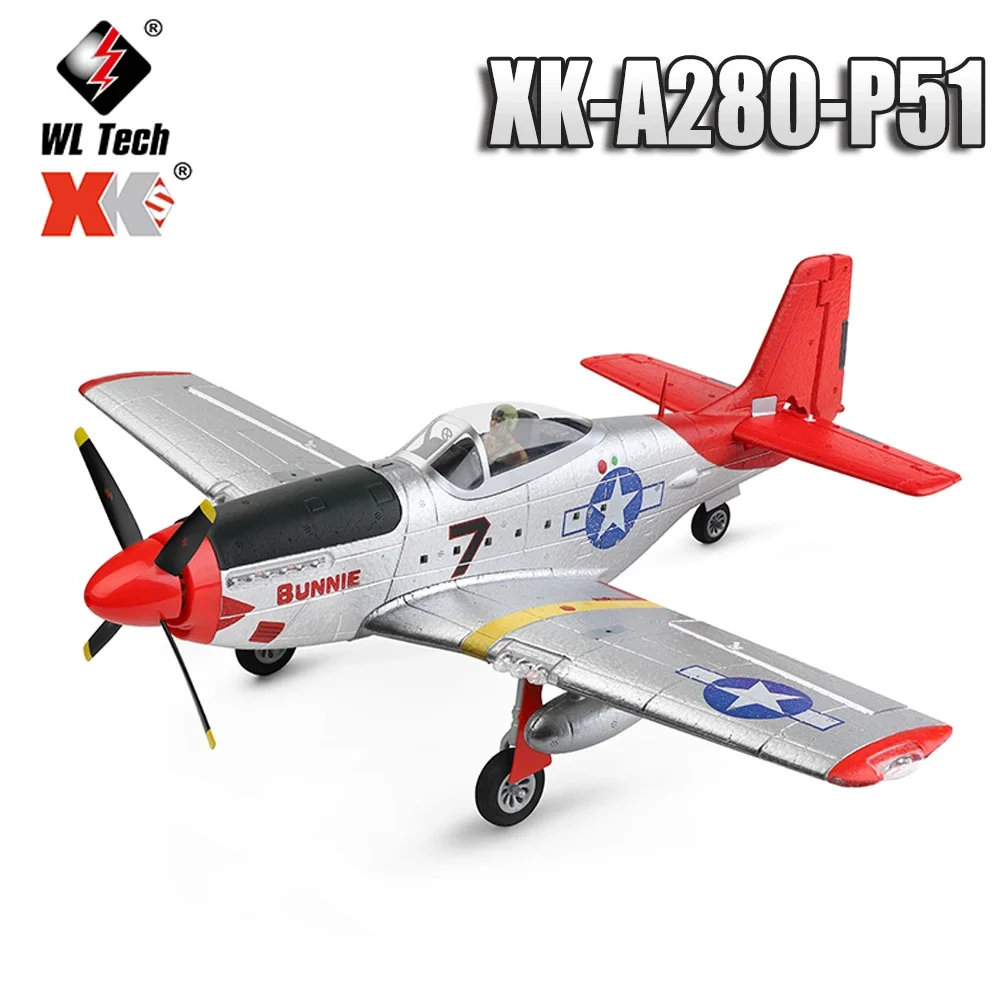 New WLtoys XK A280 RC Airplane P51 Fighter Simulator 2.4G 3D6G Mode Aircraft - £198.81 GBP