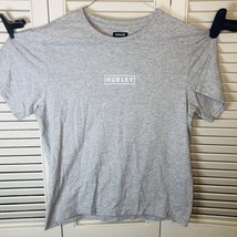 Hurley Mens Graphic Tee XL Light Heather Grey Exist Boxed Logo Cotton - $7.70