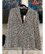 Escada Black &amp; White Floral Blazer – Size 42 - $498.96