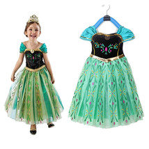 Lovely Princess Anna Cosplay Dress with Crown Wand Braid Cosplay Set - $11.87+