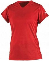 Womens Shirt Worth Red Short Sleeve V-Neck Athletic Tee Shirt-size M - £11.86 GBP