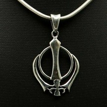 925 sterling silver customized khalsa Waheguru, sikha Sardar logo pendan... - $642.97 MXN
