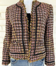 CHRISTOPHER &amp; BANKS Tweed Blazer Jacket Colorful Lined Size Medium - £34.21 GBP