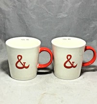 Starbucks 2013  coffee 12 oz.white mugs You  &amp; Me 3D Red Valentine - £7.72 GBP