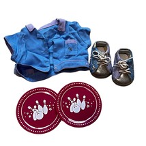 American Girl Vintage Bowling Shirt/Shoes/Plates 18&quot; Doll Clothing - £12.06 GBP