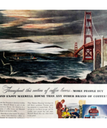 1947 Maxwell House Coffee Advertisement San Francisco Golden Gate Bridge... - $550.13 MXN