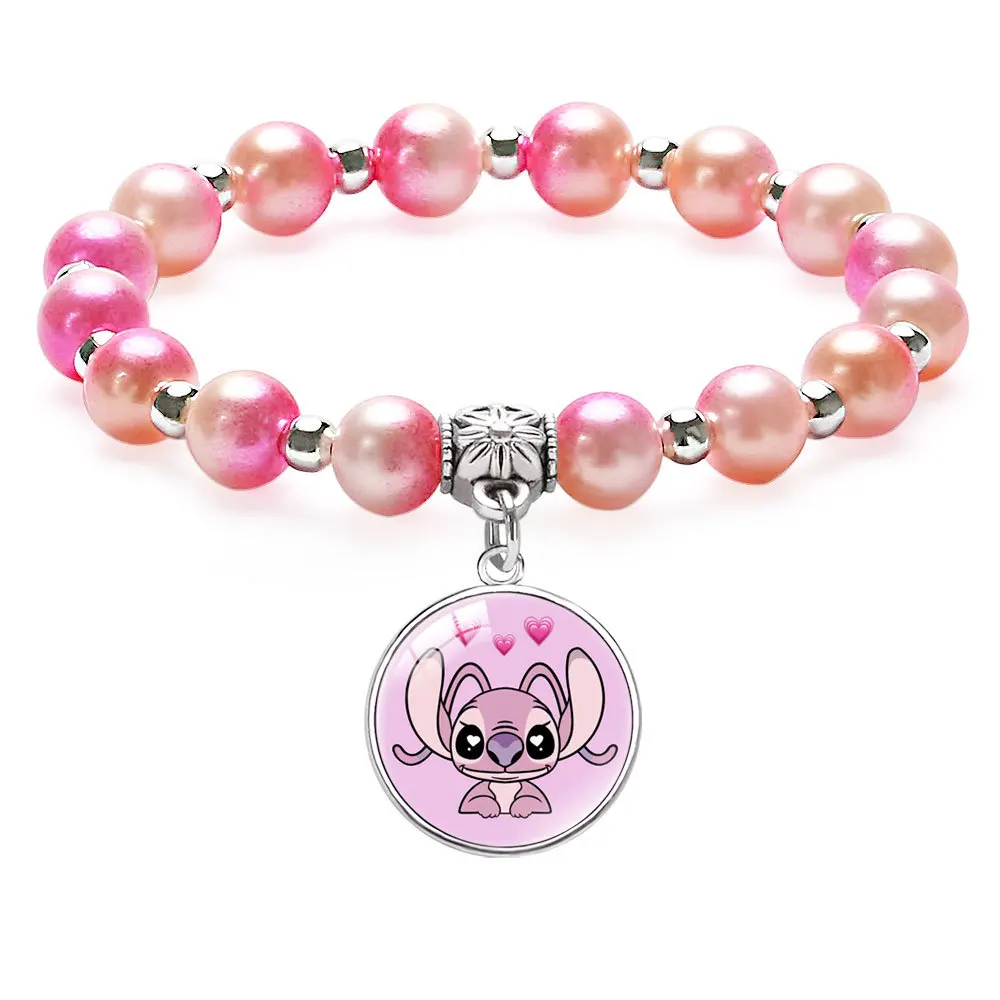 Anime Figures Disney Stitch Bracelet Cartoon Lilo Stitch Print Cute Chil... - $65.00 MXN